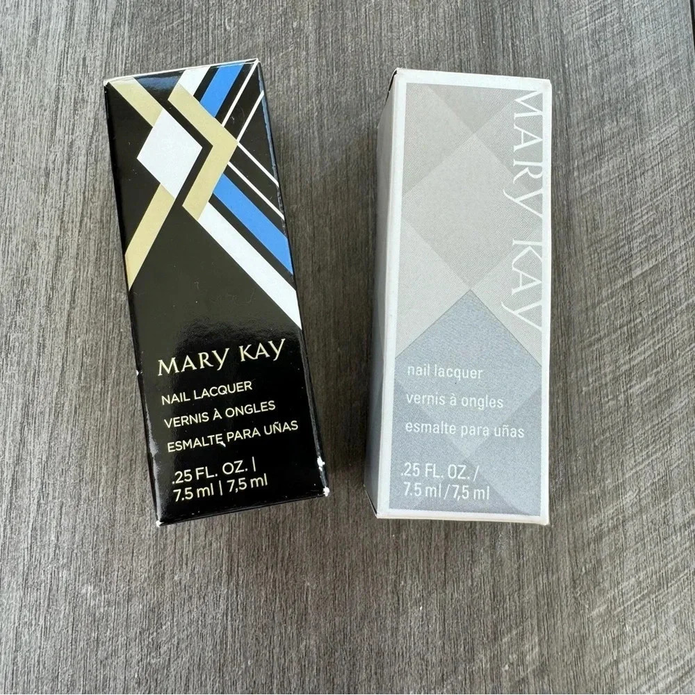 MARY KAY Rosy Encore NAIL LACQUER and Gallery Gray  • NEW
